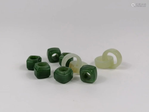 A Group of Chinese jade beads