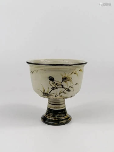 A Chinese Cizhou stem cup