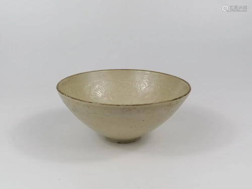 A Chinese egg-shell white glazed bowl