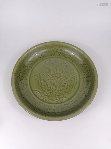 A Chinese Celadon large plate