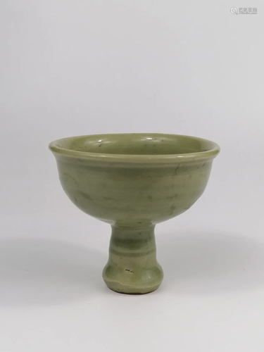 Chinese Longquan Celadon Glazed Stem bowl