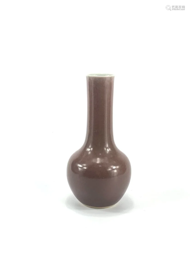 A Chinese copper red-glaze base