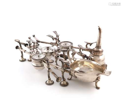 A small collection of old Sheffield plated items, comprising...