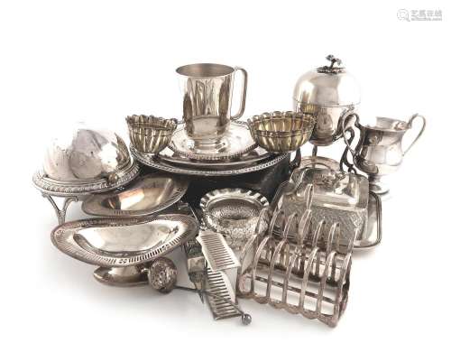 A mixed lot of old Sheffield and electroplated items, compri...