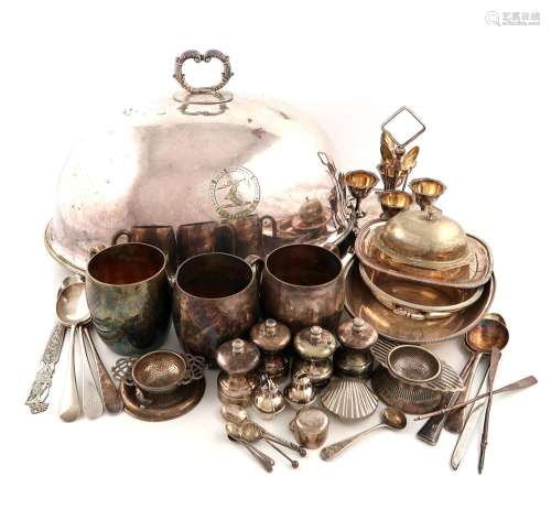 A mixed lot, comprising silver items: a pair of Scottish pro...