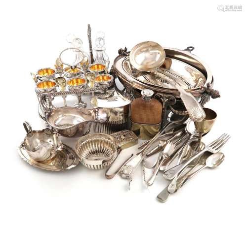 A mixed lot of old Sheffield and electroplated items, compri...