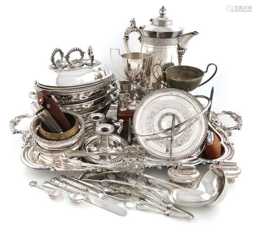 A mixed lot of old Sheffield and electroplated items, includ...