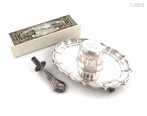 A late-Victorian silver inkstand, by Gibson and Langman, Lon...