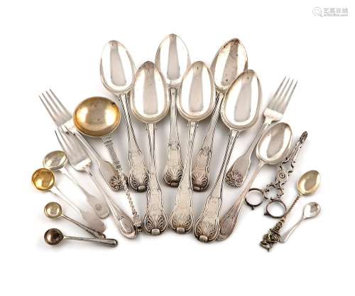 A mixed lot of silver flatware, various dates and makers, co...