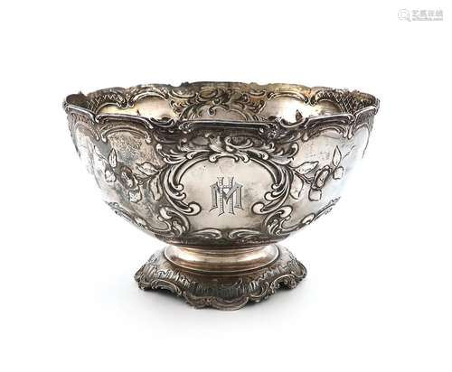 A late 19th century continental bowl, probably German, circu...