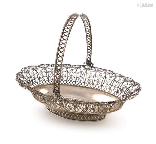 An early 19th century Portuguese silver swing-handled bread ...