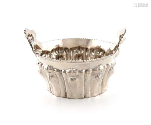 A mid 19th century Austro-Hungarian silver butter tub, by J....