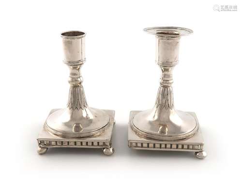 A pair of late 18th / early 19th century Swedish silver dwar...