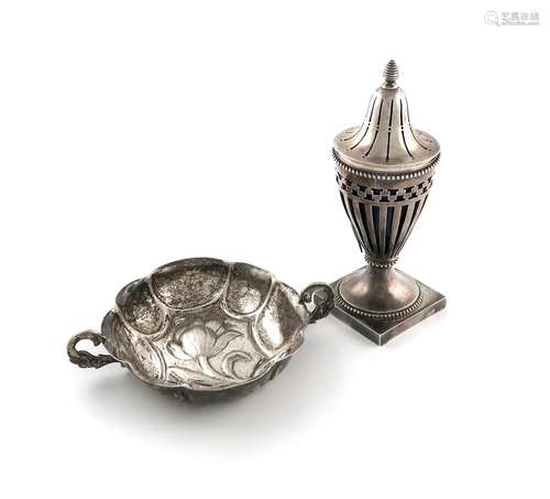 A 19th century Austro-Hungarian silver wine taster/sweetmeat...