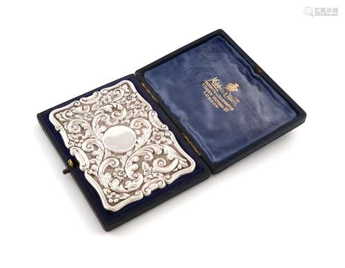 An Edwardian silver card case, by Deakin and Francis, Birmin...