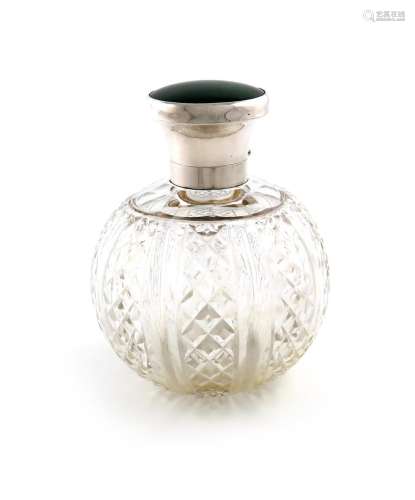 A silver-mounted nephrite scent bottle, by Levi and Salaman,...