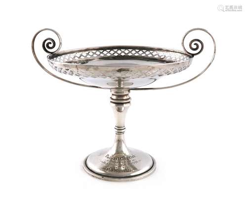 A presentation silver tazza, by Maple & Co., Sheffield 1...