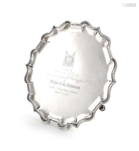 A presentation silver salver, by Hamilton and Co. (of Calcut...