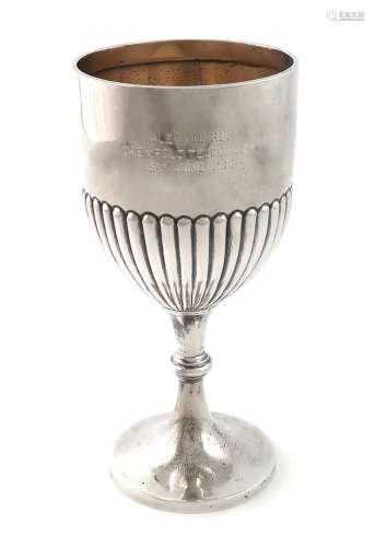 A presentation silver trophy goblet, by Charles S Green &...