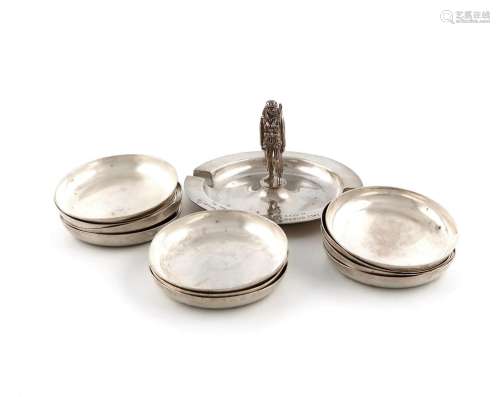A modern Regimental presentation silver ashtray, by Garrard ...