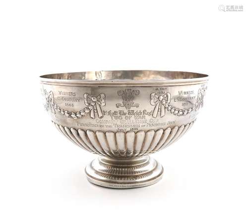 A late-Victorian Regimental presentation silver two-handled ...