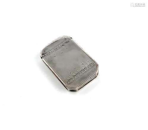 An early 18th century silver snuff box, makers mark worn, re...