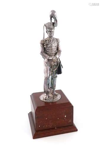 A modern Regimental silver statue of a Royal Corps of Transp...