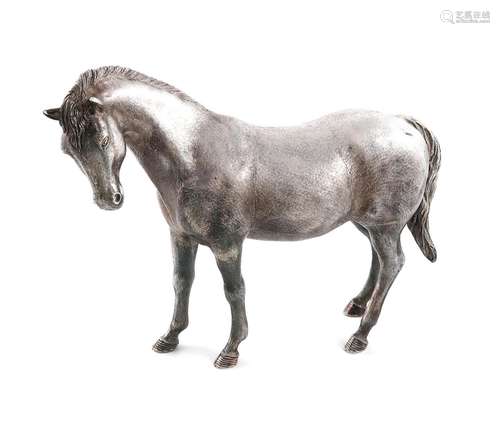 A modern silver model of a horse, probably by C.J. Vander Li...