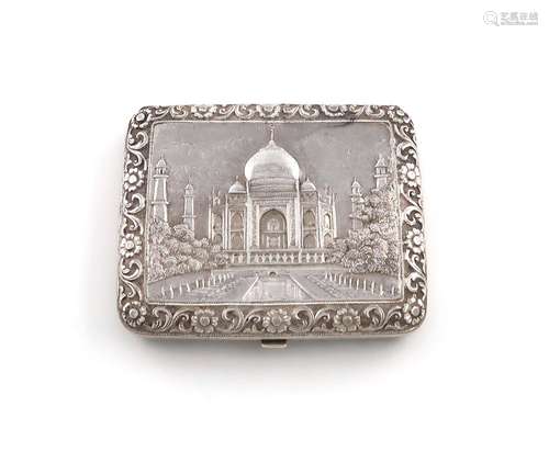 An Indian silver cigarette box, by Oomersi Mawji, Bhuj, Cutc...