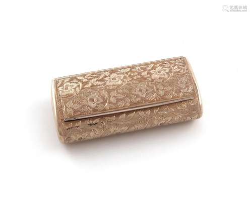 A George III 18 carat gold snuff box, makers mark probably T...