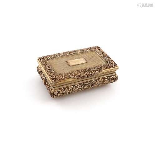 A George IV silver-gilt snuff box, by Joseph Willmore, Birmi...