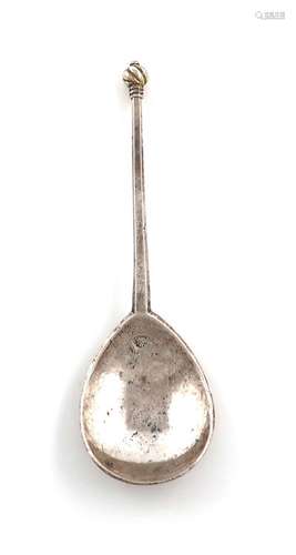 A rare Mary Tudor silver Wrythen Knop silver spoon, makers m...