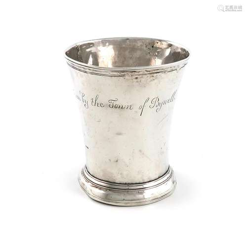 A George II provincial presentation silver beaker, makers ma...