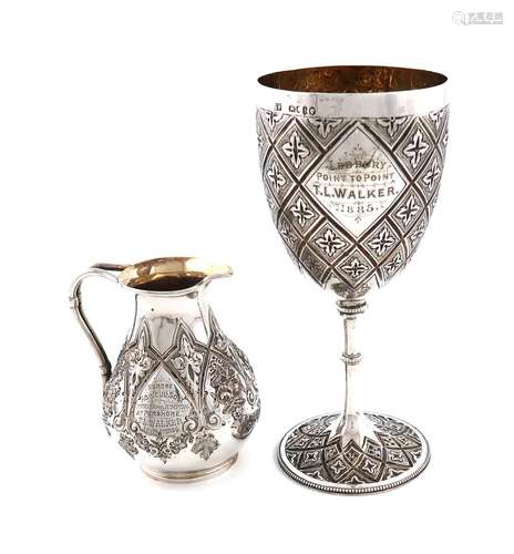 A Victorian presentation silver goblet, by Beare Falcke, Lon...