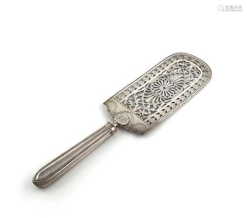 A George III presentation silver fish slice, by William Plum...