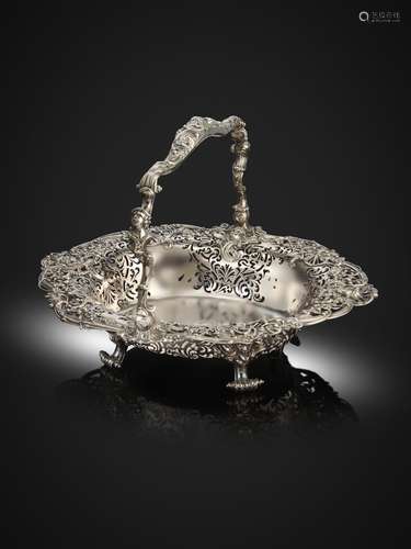 A George II silver swing-handled basket, by Philip Garden, L...