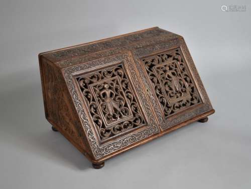 A 19th Century Anglo Indian Colonial Stationery Cabinet with...