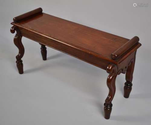 A 19th Century and Later Constructed Mahogany Window Seat/Ha...
