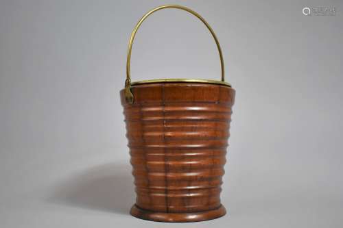 A 19th Century Turned Wooden Bucket, of small proportions an...