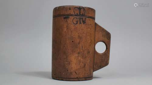 A George IV Beech Wood Salt Measure with Crown George IV Mar...