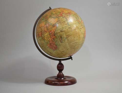 An Early 20th Century Geographia 10 Inch Terrestrial Globe o...