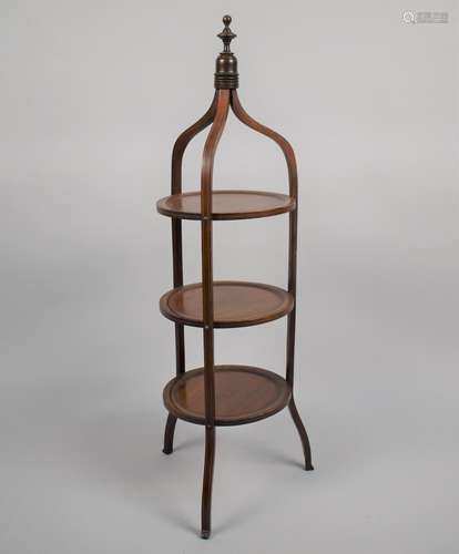 A Late 19th Century Mahogany Three Tier Etagere/Cake Stand w...