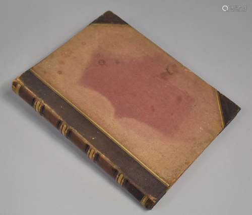 A Leather Bound Album Containing Various Watercolours, Sketc...