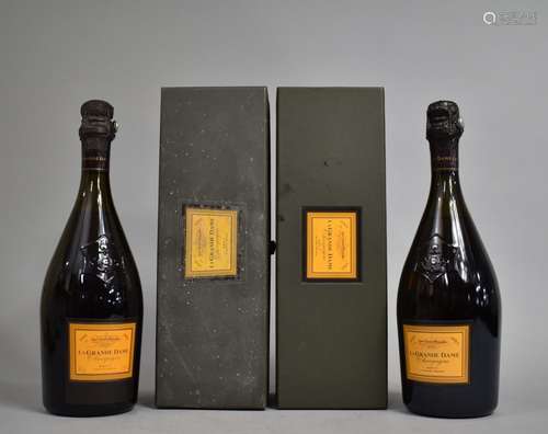 Two Boxed Bottles Veuve Cliequot Donsardin Champagne, 1995 L...