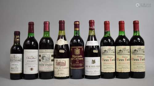 Six Bottles of Red Wine, 1969 Grand Vin de Bordeaux Chateau ...