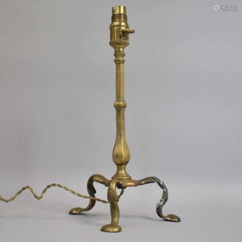 An Early 20th Century Brass Pullman Carriage Table Lamp 31cm...