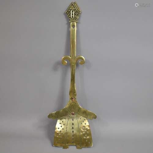 An Unusual Brass Chestnut Roaster in the form of a Bishop, 5...