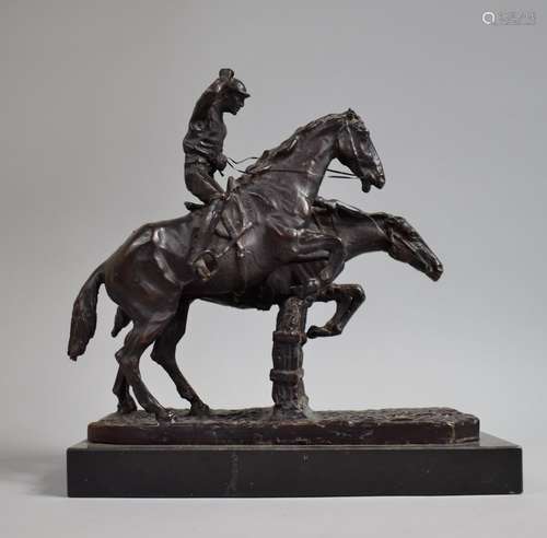 After Isidore Jules Bonheur (1827-1901) Bronze Jumping the F...