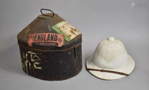 A Cased Cork and Rubber Pith Health Helmet Especially Made f...