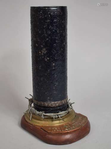 A Trench Art Presentation Vase formed from Cylindrical Shell...